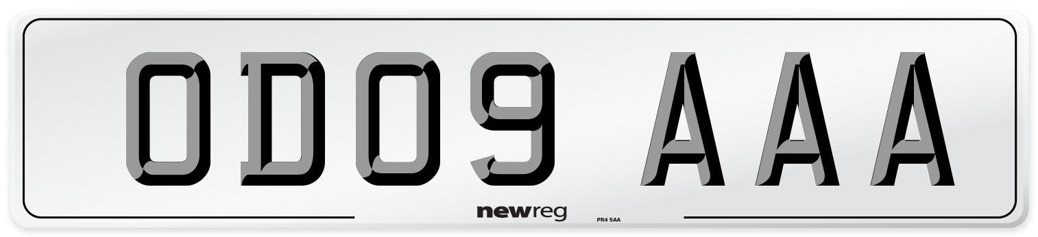 OD09 AAA Number Plate from New Reg